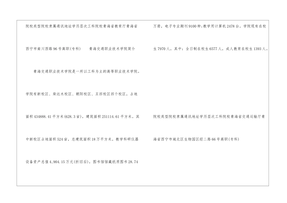 2024青海高职单招院校名单及院校排名榜_第3页