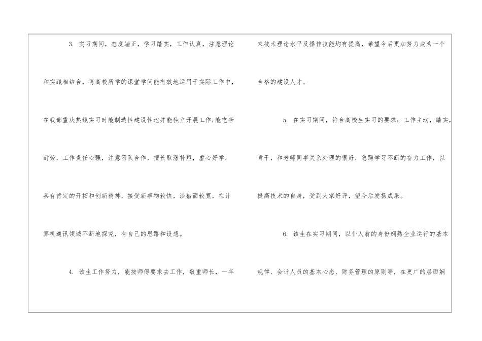 2024顶岗实习单位评价_第2页