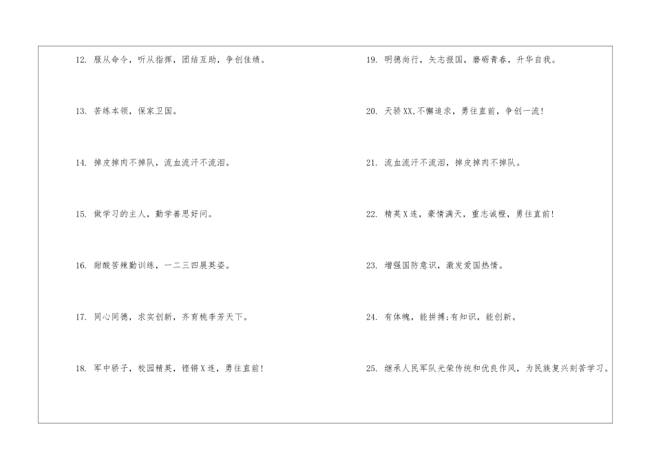 2024高中军训口号_第2页