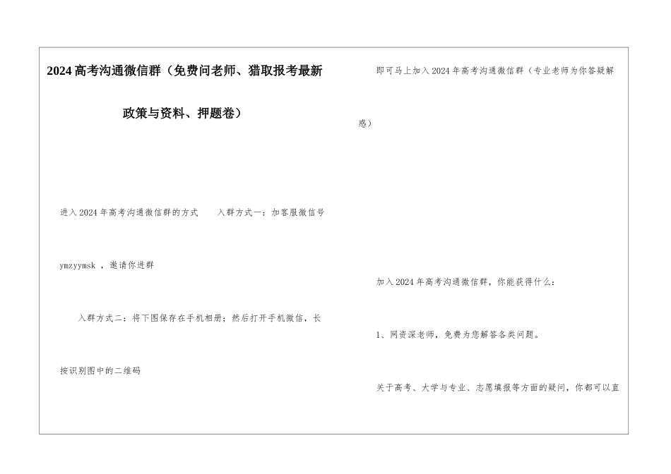 2024高考交流微信群_第1页