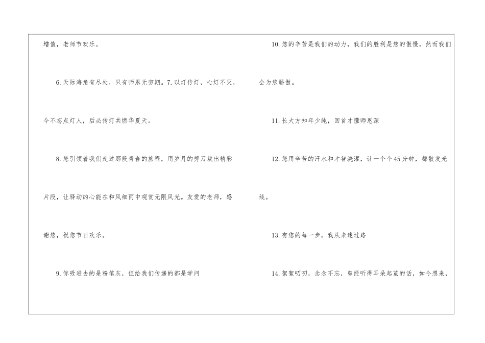 2024高质量的教师节经典文案短句_第2页