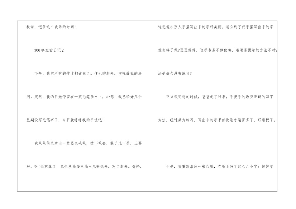 300字左右日记10篇_第2页
