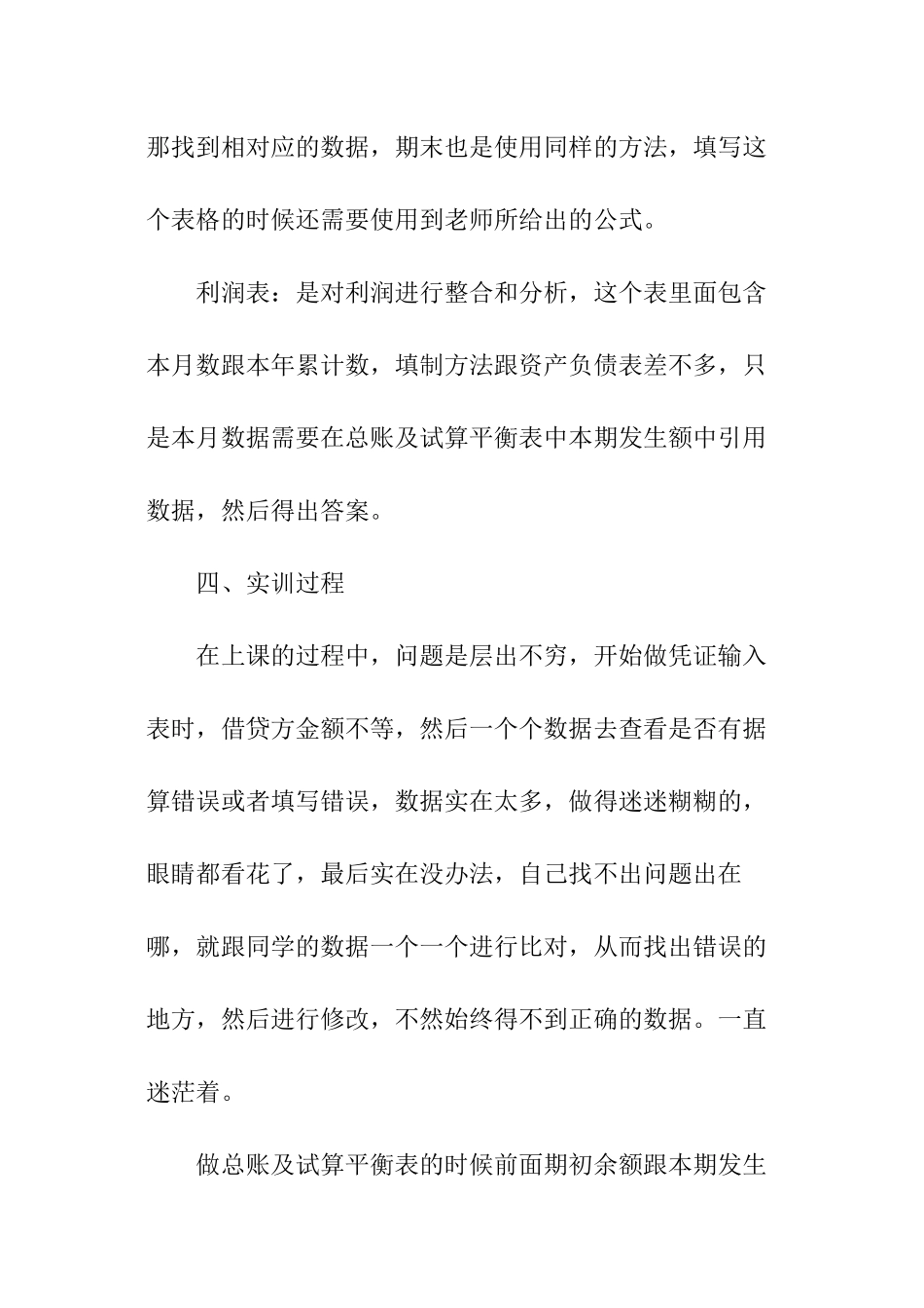 excel会计应用实训报告_第3页