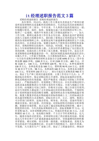 it经理述职报告范文3篇