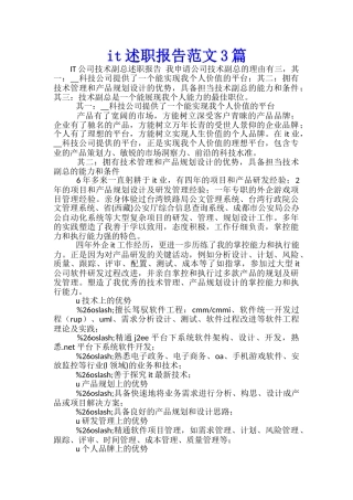 it述职报告范文3篇