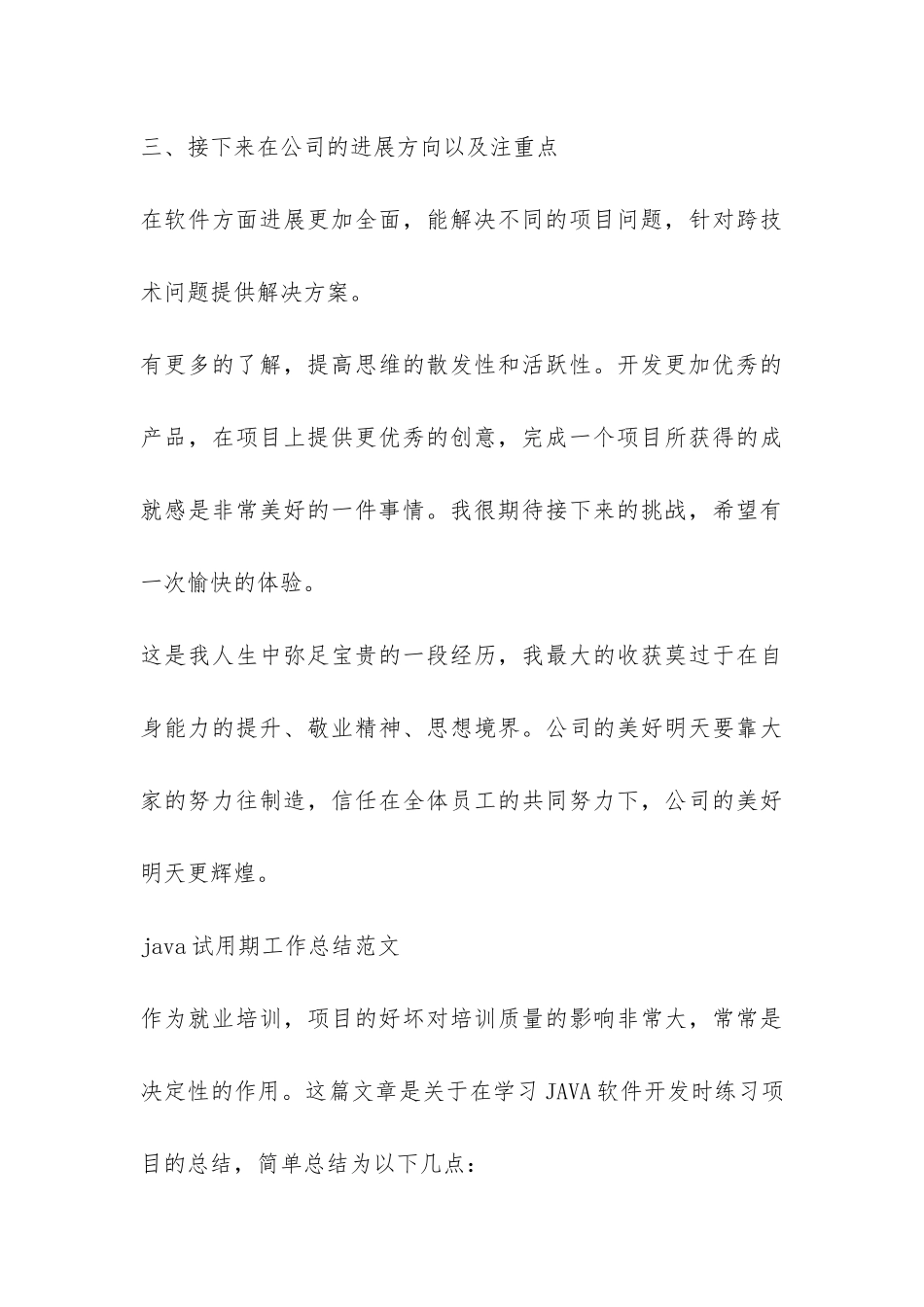 java员工试用期个人总结-_第3页