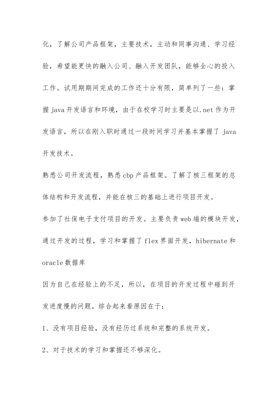 java员工试用期的工作总结-_第2页