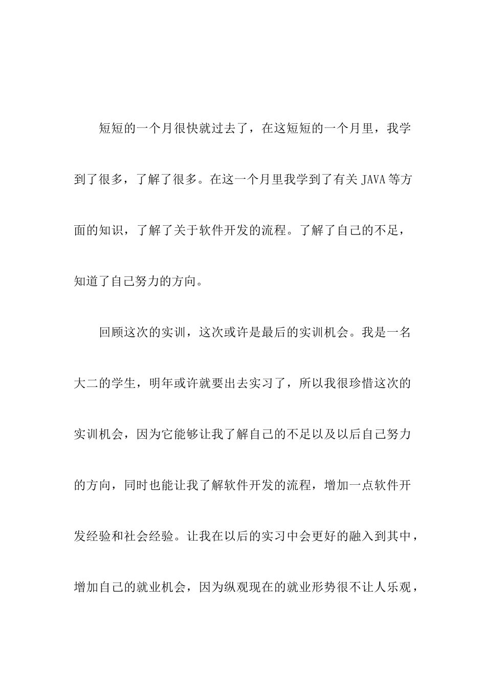 Java软件开发实习报告_第2页
