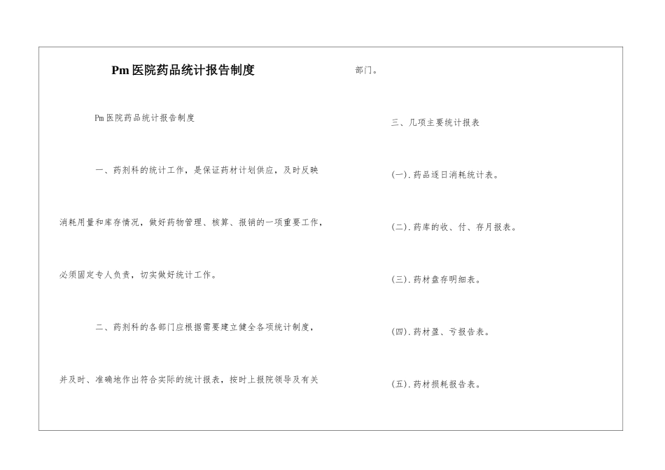 Pm医院药品统计报告制度--_第1页