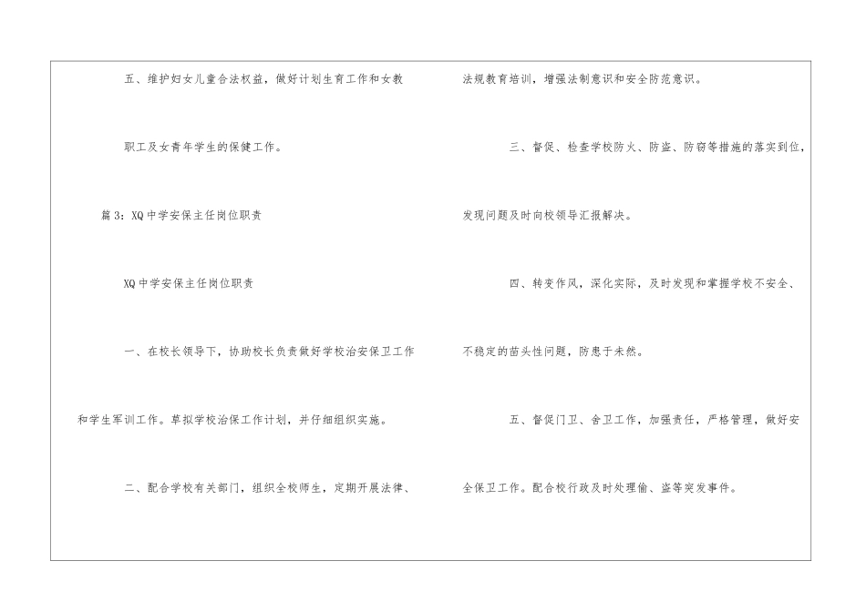 XQ中学安全监督管理办公室主任岗位职责--_第3页