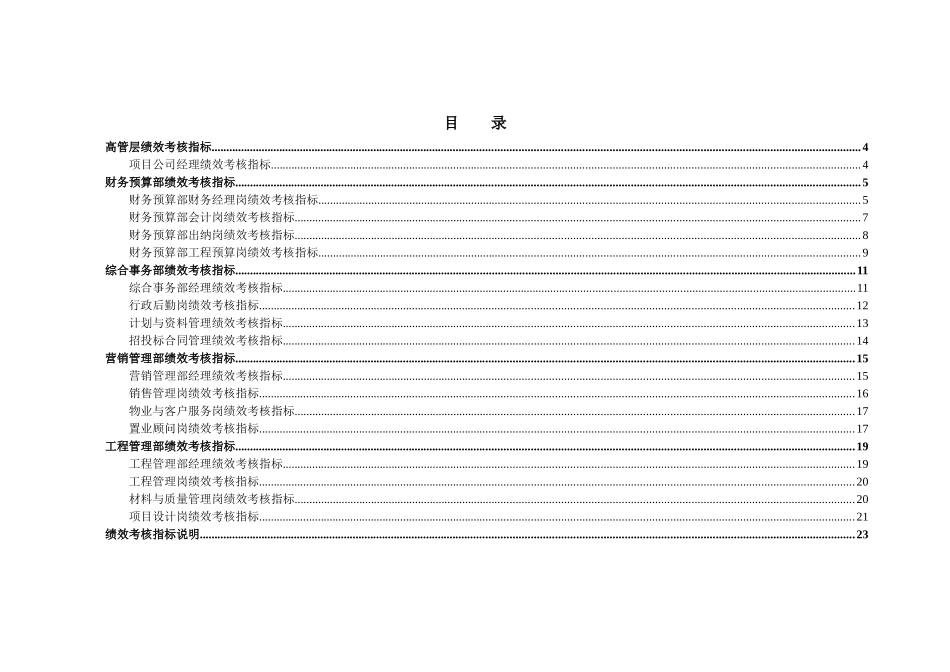 XX地产公司KPI绩效考核指标库_第2页