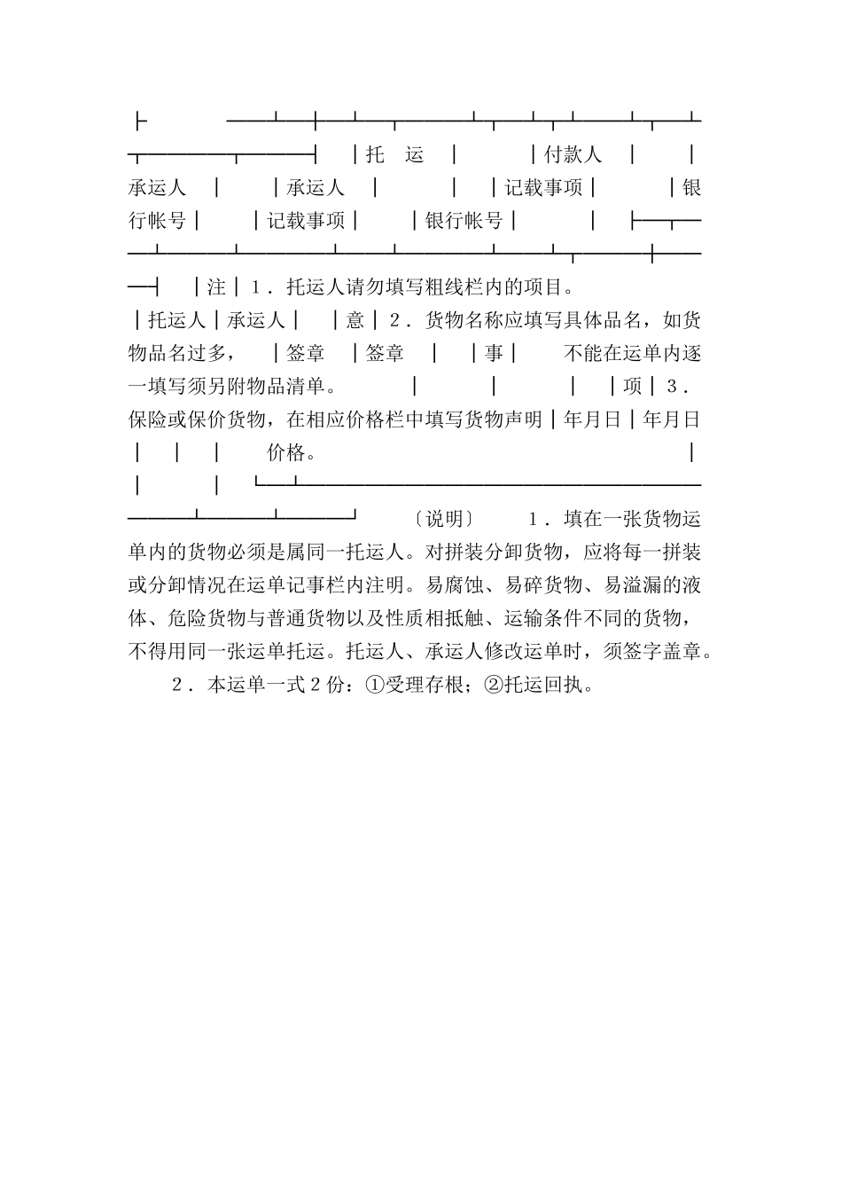 ××省汽车货物运单--_第3页