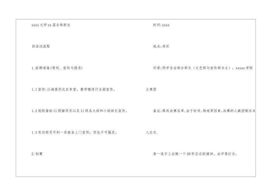 “新生杯”英文演讲比赛策划书_第2页