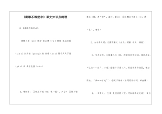 《唐雎不辱使命》课文知识点梳理-