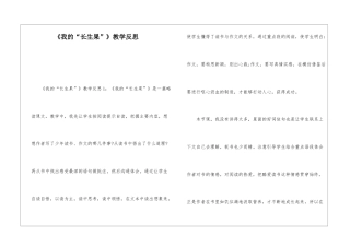 《我的“长生果”》教学反思-