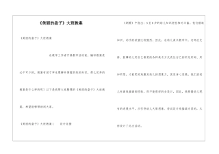 《漂亮的盘子》大班教案