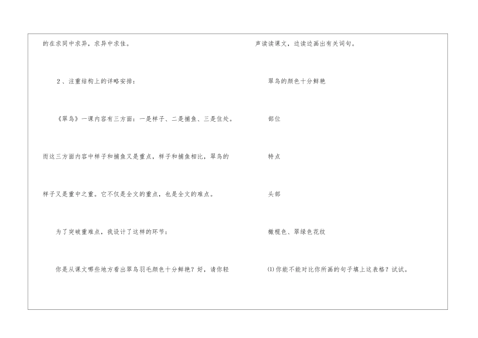 《翠鸟》第二课时教学反思-_第2页