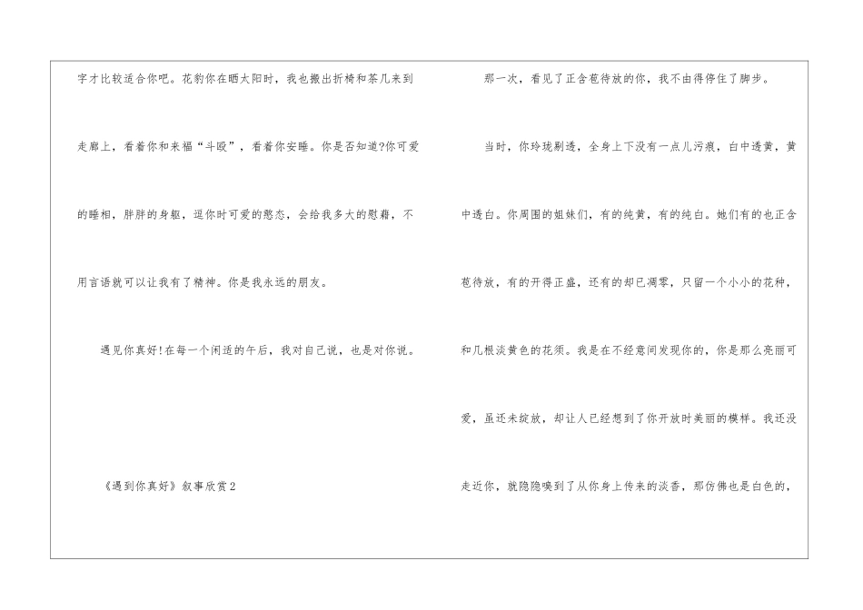 《遇到你真好》叙事欣赏_第3页