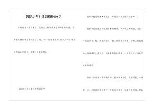 《驭风少年》读后感想600字