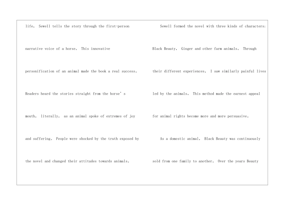 《黑骏马》英文读后感-英文读后感_第3页