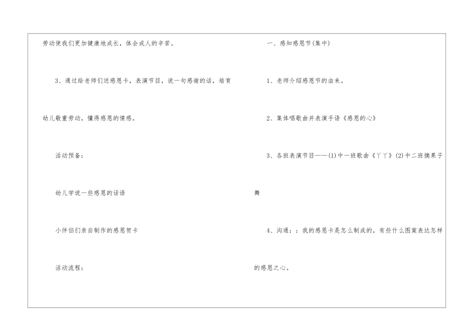 【幼儿园感恩节活动策划方案-感恩节】幼儿园感恩节策划方案_第2页