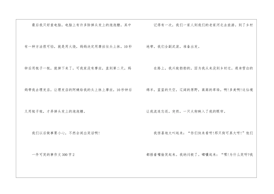 一件可笑的事作文300字左右10篇_第2页