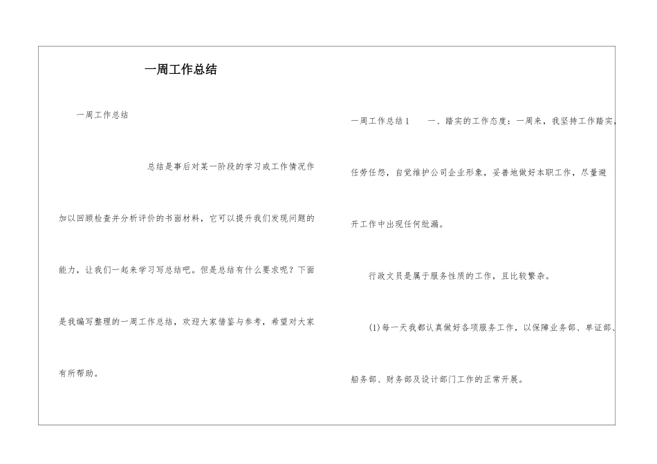 一周工作总结_第1页