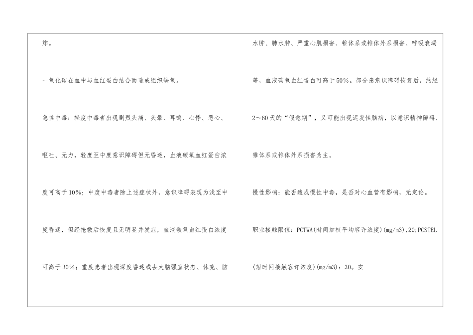 一氧化碳安全措施和事故应急处置原则_第2页