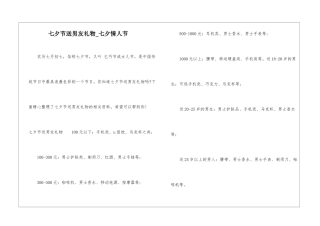 七夕节送男友礼物-七夕情人节