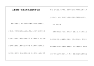 三本院校十个就业率较高的大学专业
