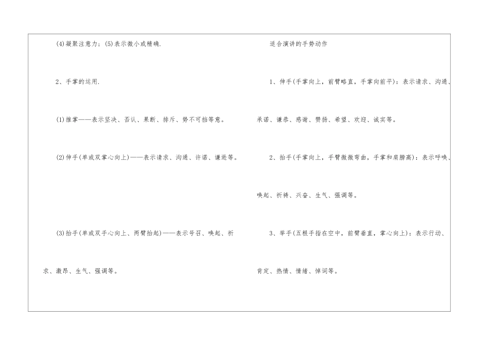 上台演讲时的手势怎么摆_第3页
