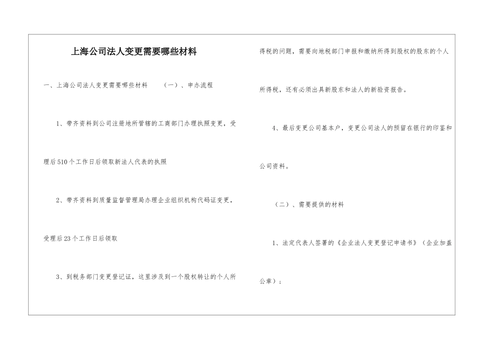 上海公司法人变更需要哪些材料_第1页