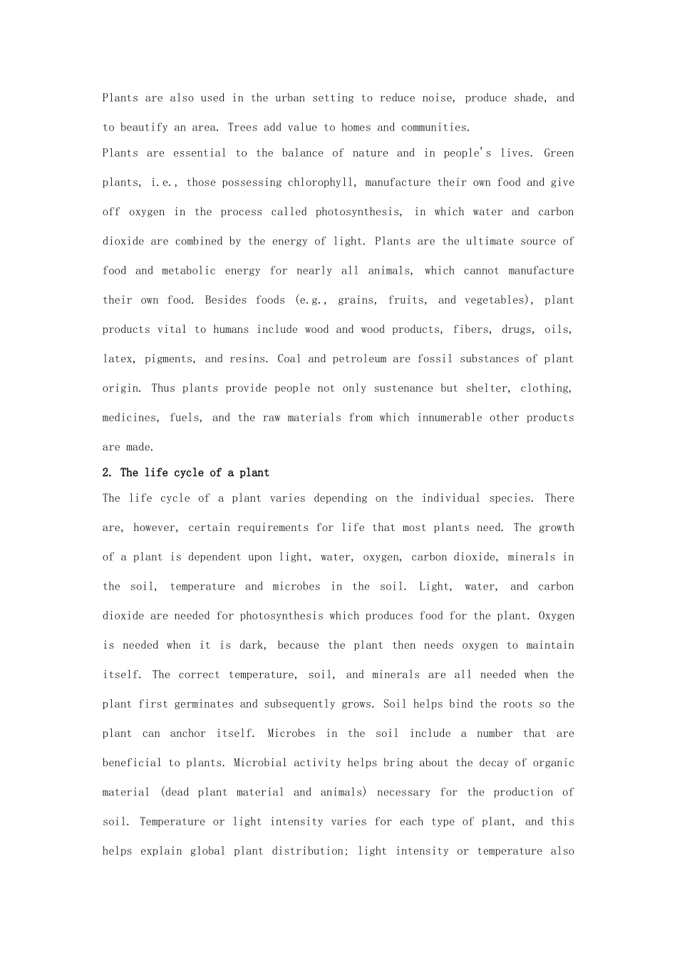 高中英语 Unit 4《Exploring plants》文字素材1 新人教版选修9_第3页