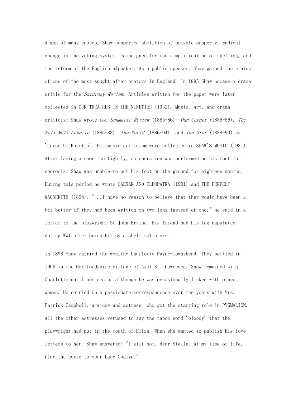 高中英语 Unit 4《Pygmalion》文字素材4 新人教版选修8_第3页