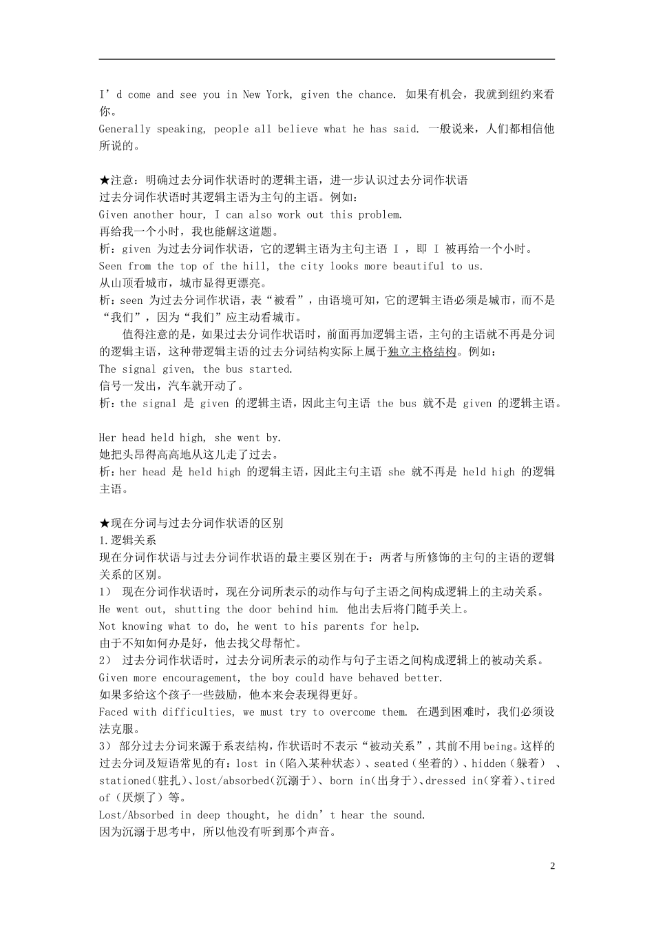 高中英语 Unit 3 Life in the future Grammar学案 新人教版必修5-新人教版高二必修5英语学案_第2页