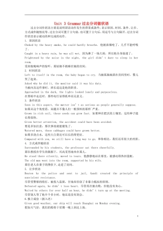 高中英语 Unit 3 Life in the future Grammar学案 新人教版必修5-新人教版高二必修5英语学案