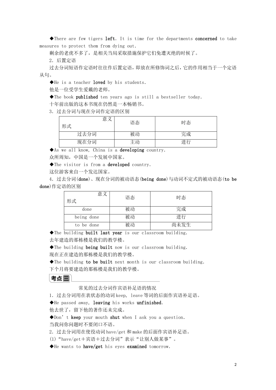 高中英语 UNIT 4 HISTORY AND TRADITIONS Section Ⅲ Discovering Useful Structures学案 新人教版必修第二册-新人教版高一第二册英语学案_第2页