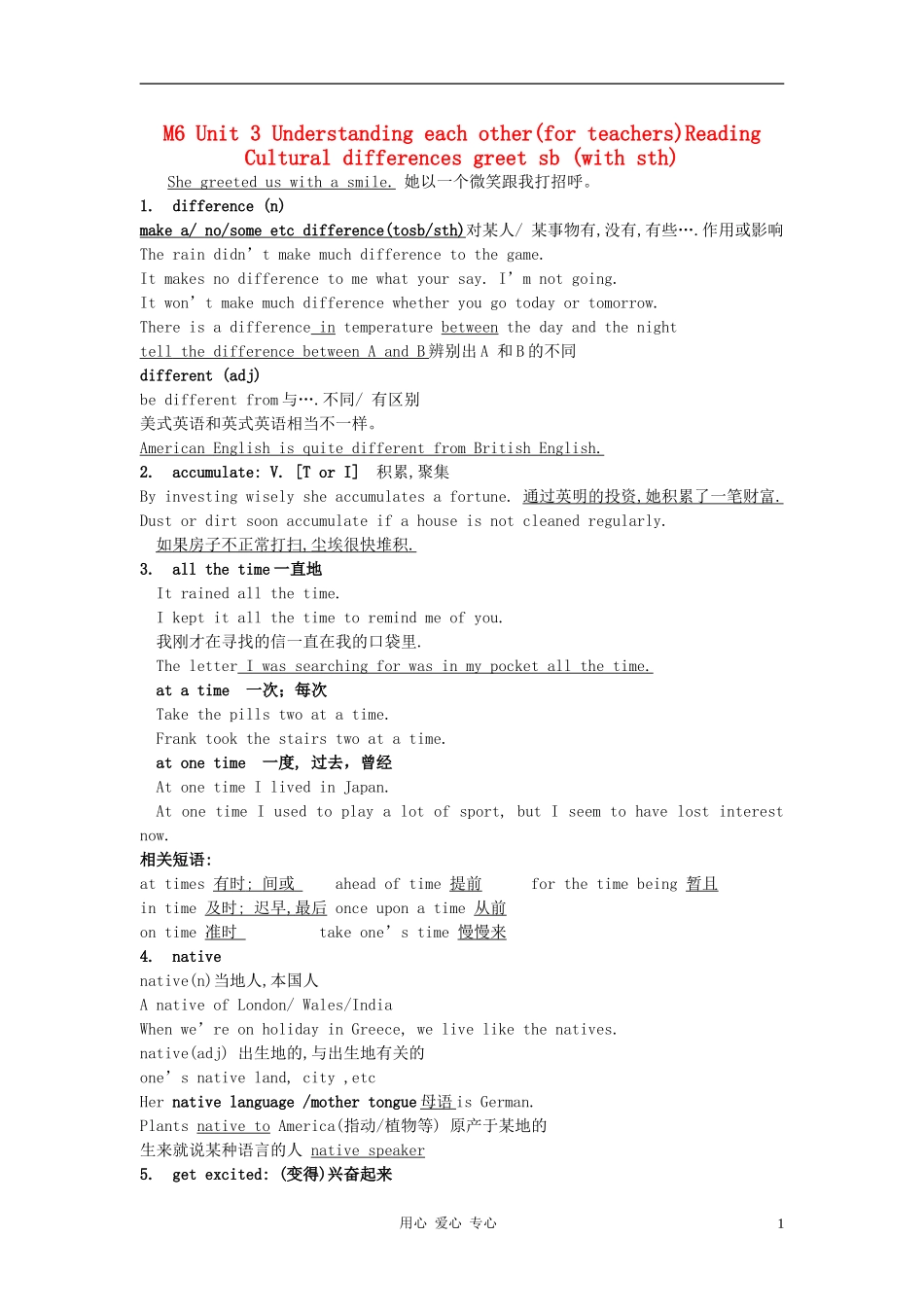 高中英语 Unit 3《Understanding each other-Grammar and usage》学案 译林版选修6_第1页