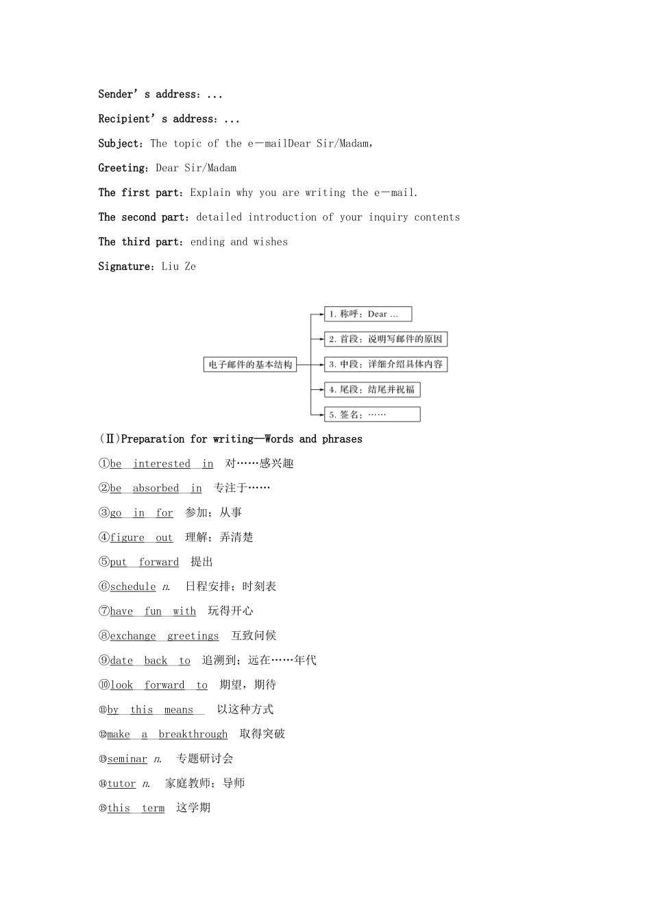 高中英语 Unit 7 ART Section Ⅵ Writing——询问类电子邮件学案 北师大版必修第三册-北师大版高一第三册英语学案_第2页