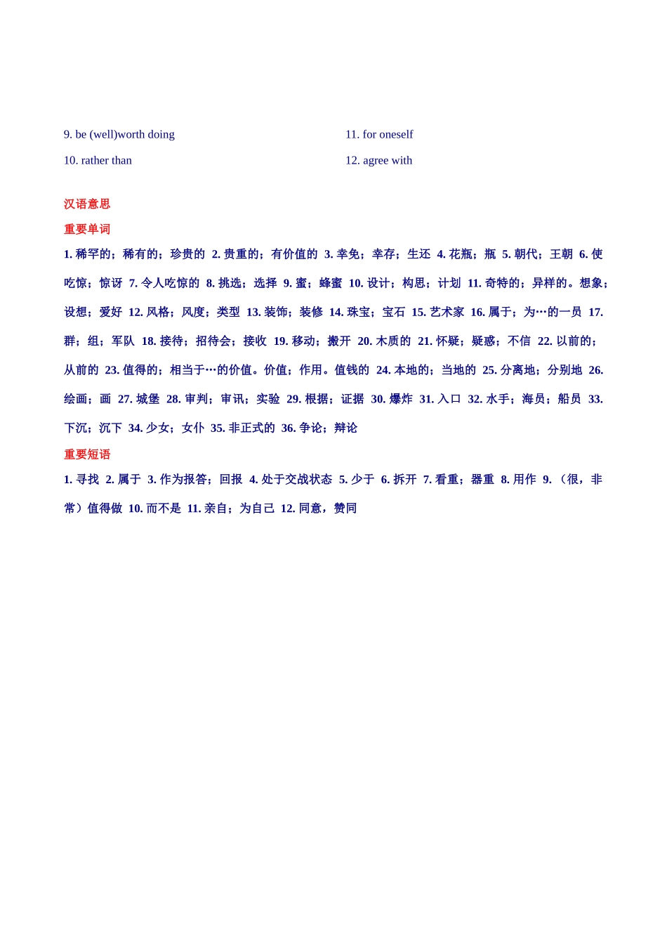 高中英语 unit1重要单词及短语整理素材 新人教版必修2_第2页