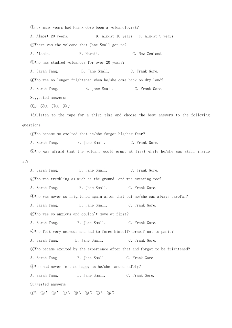 高中英语 Unit5 The power of nature Period 4优秀教案 新人教版选修6_第3页