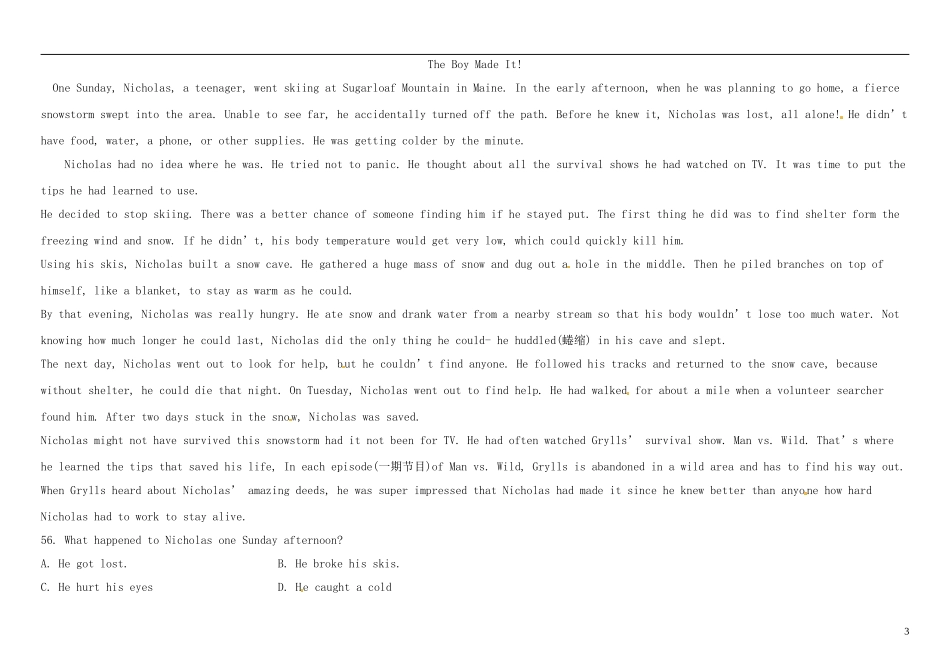 高中英语 Unit4 Global warming教材图解学案 新人教版选修6-新人教版高二选修6英语学案_第3页