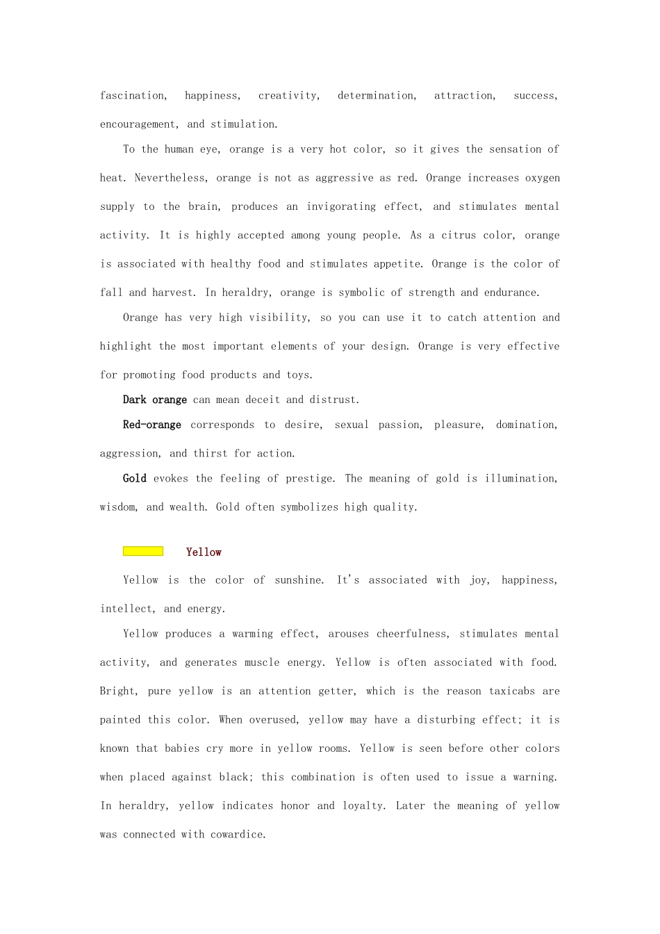 高中英语 Unit3 The meaning of colour Color Meaning素材 牛津译林版选修9-牛津版高三选修9英语素材_第2页