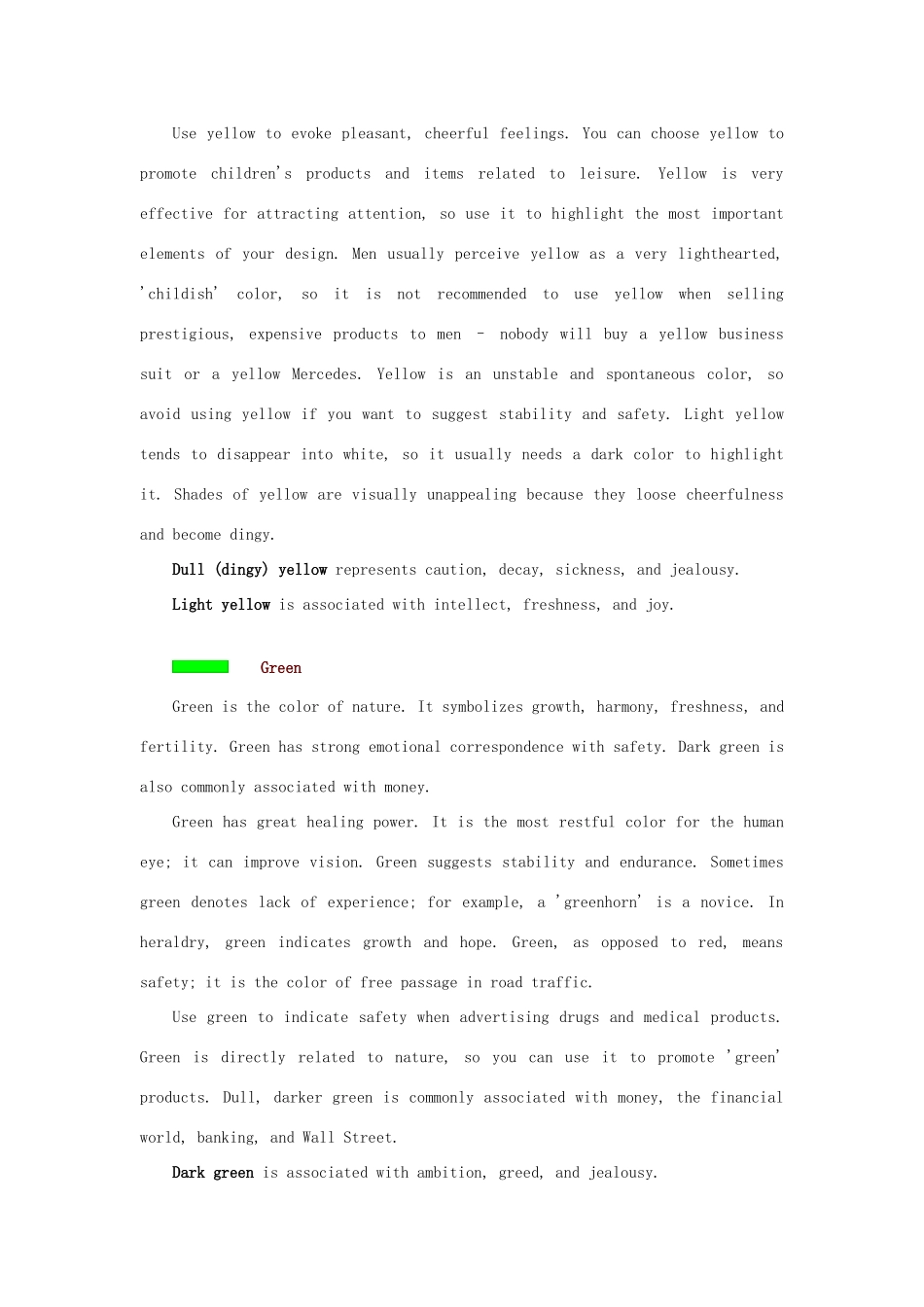 高中英语 Unit3 The meaning of colour Color Meaning素材 牛津译林版选修9-牛津版高三选修9英语素材_第3页