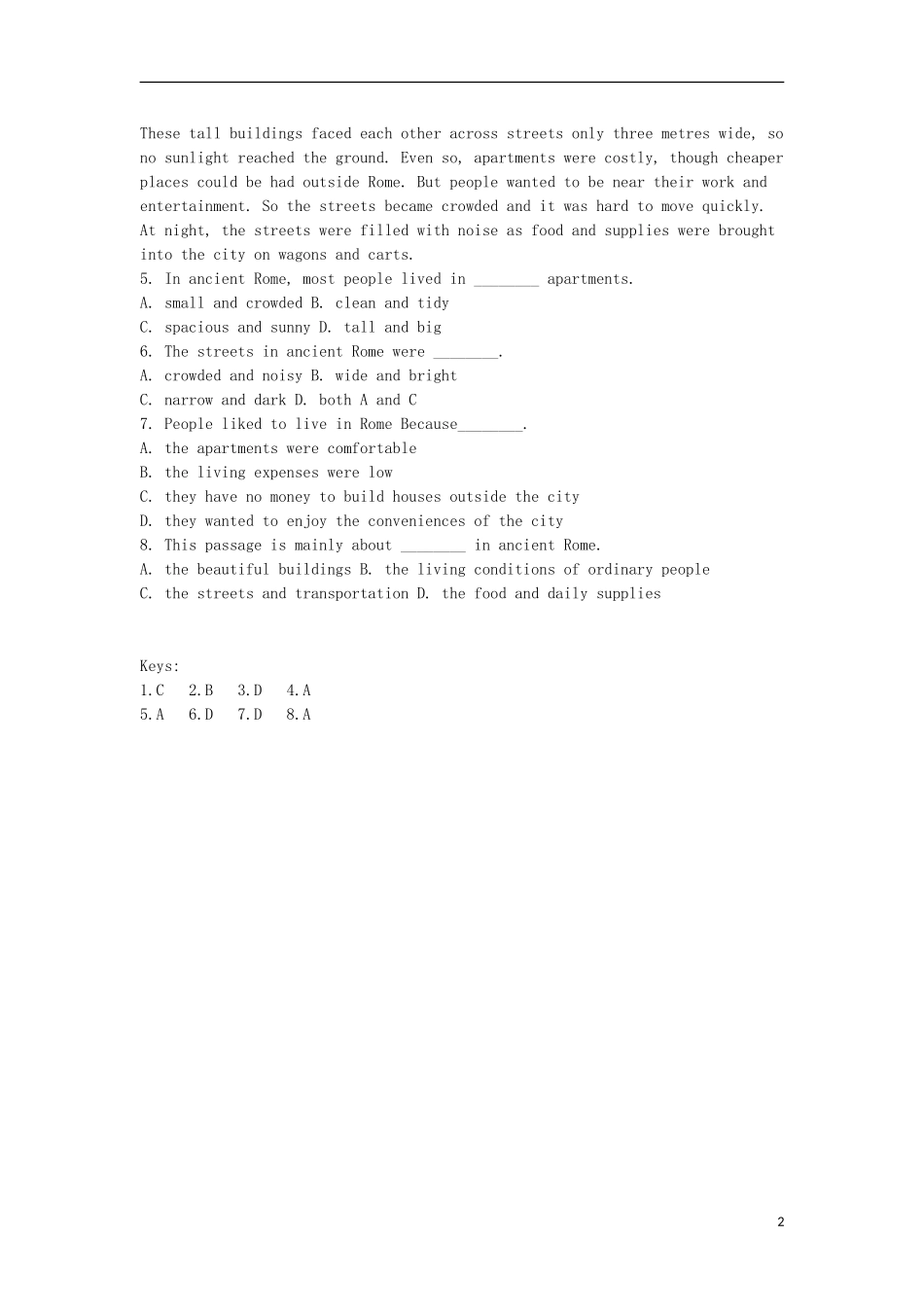 高中英语 Unit4 第5课时 Extensive Reading学案 新人教版必修5_第2页