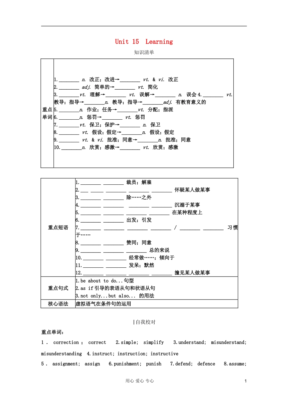 高中英语 Unit15 Learning学案 北师大版必修5_第1页