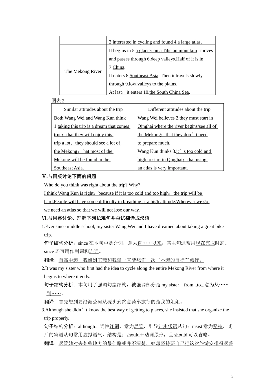高中英语 Unit3 Travel journal（教材导学） 新人教版必修1_第3页
