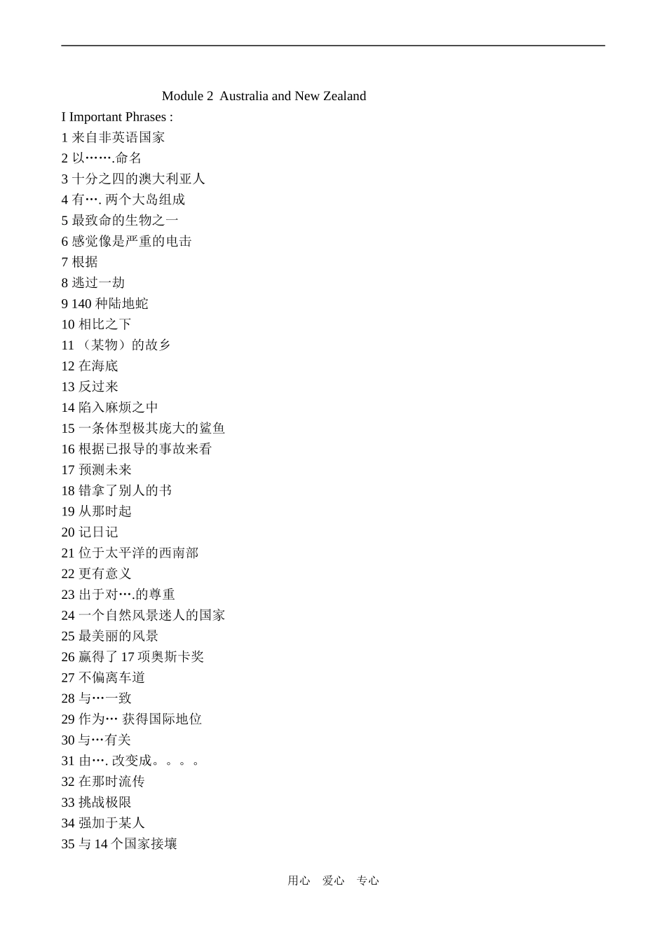 高中英语Module 2 Australia and New Zealand 学案外研版必修10_第1页