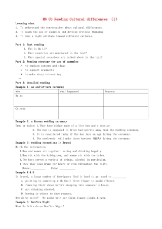 高中英语 Unit3 Understanding each other学案 牛津译林版选修6-牛津版高二选修6英语学案