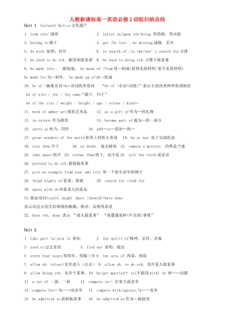 高中英语 words and expressions素材 新人教版必修2